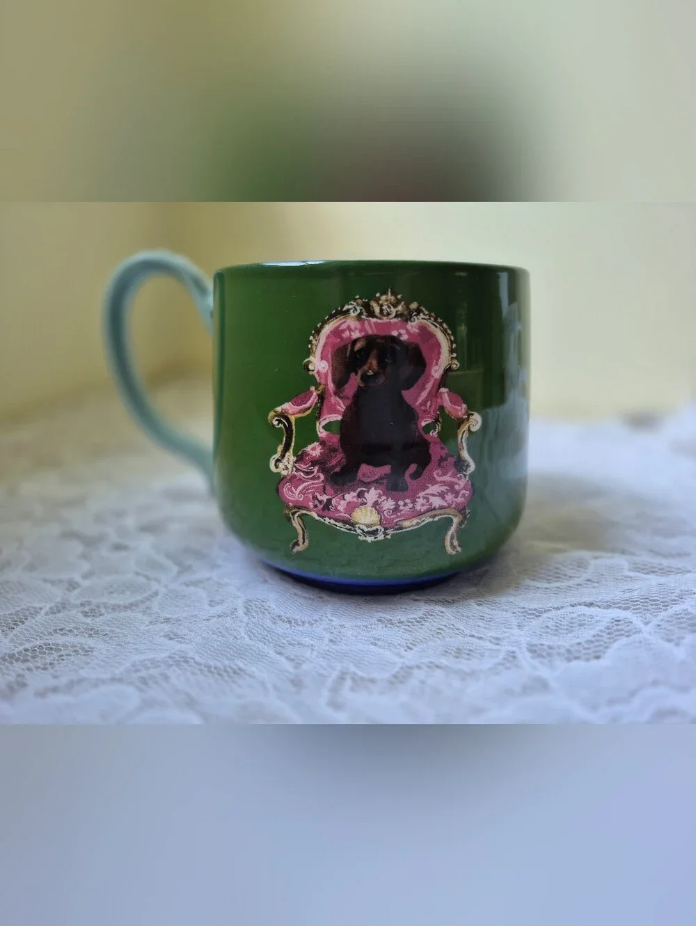 Anthropologie Raphael Balme Dachshund Dog Coffee Cup